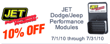 10 Percent Off JET Dodge/Jeep Performance Modules