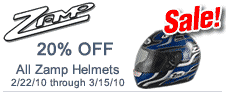 20 Percent Off All Zamp Helmets