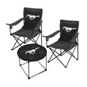 Mustang Folding Chairs and Table Combo - Genuine Hotrod Hardware