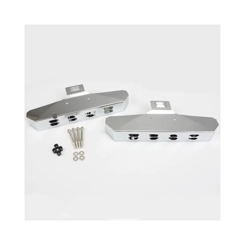 Cal Custom Exhaust Manifold Cover Steel Chrome Chevy Small Block Pair eBay