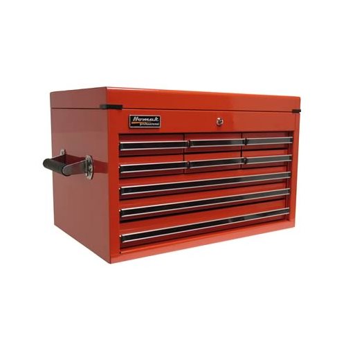 Homak Toolboxes Tool Chest 9Drawer Steel Red Powdercoated 26.125"Wx17