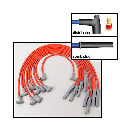 Holley EFI 561-102 Spark Plug Wire Set Red/Grey