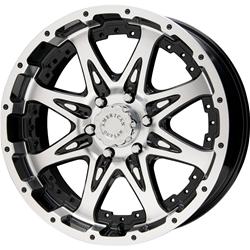 American Outlaw Wheels 100-7982B - American Outlaw Buckshot Black Wheels with Machined Face