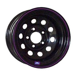 Bart Wheels 5375012-3 - Bart Wheels Economy Modified Standard Weight Black with Purple Stripe Wheels
