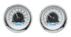 Dakota Digital VHX-1014-S-B - Dakota Digital Dual Round VHX Analog Gauges