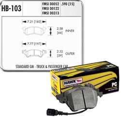 Hawk Performance HB103Z-590 - Hawk Performance Ceramic Brake Pads