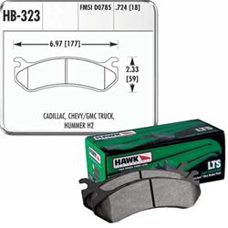 Hawk Performance HB323Y-724 - Hawk Performance LTS Brake Pads