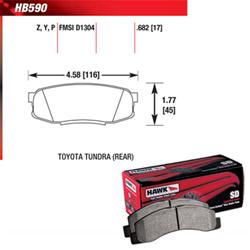 Hawk Performance HB590P-682 - Hawk Performance HP SuperDuty Brake Pads