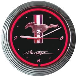 Genuine Hotrod Hardware 8MUSTANG - Genuine Hotrod Hardware® Neon Ford Wall Clocks