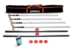 Zip Wall 4PL - ZipWall 4-Pack Plus Spring-Loaded Pole Kits