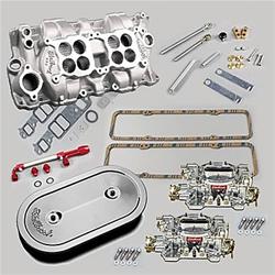 Summit Racing 03-0146 - Summit Racing® Intake Manifold, Carburetor, and Air Cleaner Pro Packs