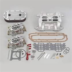 Summit Racing 03-0150 - Summit Racing® Intake Manifold, Carburetor, and Air Cleaner Pro Packs