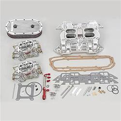Summit Racing 03-0151 - Summit Racing® Intake Manifold, Carburetor, and Air Cleaner Pro Packs
