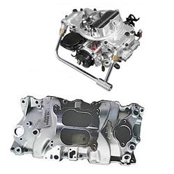 Summit Racing 03-0165 - Summit Racing® Intake Manifold, Carburetor, and Air Cleaner Pro Packs