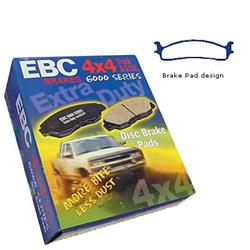 EBC Brakes DP71650 - EBC Greenstuff 7000 Series SUV Supreme Heavy-Duty Range Organic Brake Pads