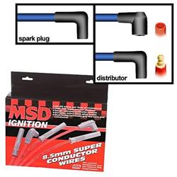MSD Ignition 31233 - MSD 8.5mm Super Conductor Spark Plug Wire Sets