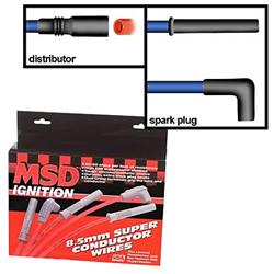MSD Ignition 32179 - MSD 8.5mm Super Conductor Spark Plug Wire Sets