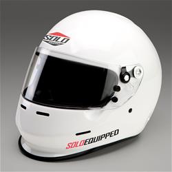 SOLO EQUIPPED Z9-APX-W-SM - Solo Helmet Black Ops APX Auto and Kart Carbon Fiber Helmet