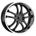 MSR Wheels 0852-9736 - MSR Style 085 Black with Chrome Lip Wheels