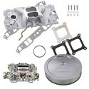 Summit Racing 03-0124 - Summit Racing® Intake Manifold, Carburetor, and Air Cleaner Pro Packs
