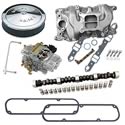 Summit Racing 03-0162 - Summit Racing® Intake Manifold, Carburetor, and Air Cleaner Pro Packs