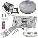 Summit Racing 03-0199 - Summit Racing® Intake Manifold, Carburetor, and Air Cleaner Pro Packs