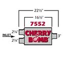 Cherry Bomb 7552 - Cherry Bomb Elite Mufflers