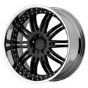 KMC 12728560310S - KMC Series KM127 Dime Gloss Black Machined Wheels