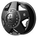 KMC XD 77566080794N - KMC XD775 Rockstar Dually Matte Black Wheels