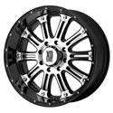 KMC XD 79568068800 - KMC XD795 Hoss Gloss Black Machined Wheels