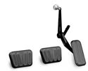 Lokar Midnight Series Billet Gas Pedals with Rubber Inserts