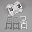 Offenhauser 5186 - Offenhauser 360 Degree Dual Quad Low-Rise Intake Manifolds