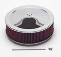 Summit Racing SUM-239444 - Summit Racing® Chrome Air Cleaners with Reusable Filters