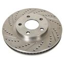 Summit Racing SUM-BR-62055R - Summit Racing® Extreme Performance Cross-Drilled Brake Rotors