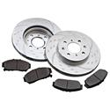 Summit Racing SUM-KJBR522PS-4 - Summit Racing® Ultimate Performance Brake Rotor and Pad Combos