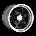 ION Alloy Wheels 171-6181B - ION Alloy Series 171 Black with Polished Lip Wheels