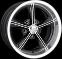 ION Alloy Wheels 625-7861B - ION Alloy Series 625 Black with Machined Lip Wheels