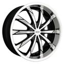 The Wheel Group D66-2811B - DIP Slack Series Black Wheels