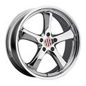 Victor Equipment Wheels Turismo Hyper Silver Wheels with Mirror-Cut Lip