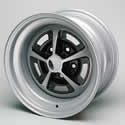 Wheel Vintiques 50-5734438 - Wheel Vintiques 50 Series SS396 Silver with Black Painted Slot Wheels