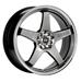 Enkei 4468750245HB - Enkei EV5 Hyper Black with Machined Lip Wheels