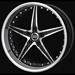 Enkei 4518801240BK - Enkei L-SR Black Machined Wheels