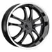 MSR Wheels 0852-9736 - MSR Style 085 Black with Chrome Lip Wheels