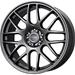 Drag Wheels 22834 - Drag Wheels DR-34 Charcoal Gray Wheels
