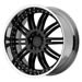 KMC 12728560310S - KMC Series KM127 Dime Gloss Black Machined Wheels