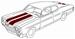 Original Parts Group 269117 - Original Parts Group Stencil Stripe Kits