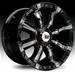 Rolling Big Power 94R-2090-78+05MB - Rolling Big Power 94R Black Machined Wheels with Black Inserts