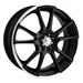 Akita Racing 435-8701B - Akita AK-35 Series Black with Machined Lip Wheels