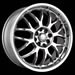 Akita Racing 460-8703S - Akita AK-6 Series Hyper Silver with Machined Lip Wheels