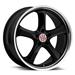 Click here for more information about Victor Equipment Wheels 2010VIT505130B71 - Victor Equipment Wheels Turismo Black Wheels with Mirror-Cut Lip